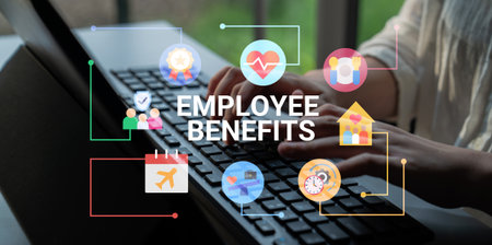 Employee benefits program supports corporate wellness, work-life balance, and employee satisfaction Parseの写真素材