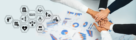 Employee benefits improve financial incentive network, career growth, and corporate engagement Parseの写真素材