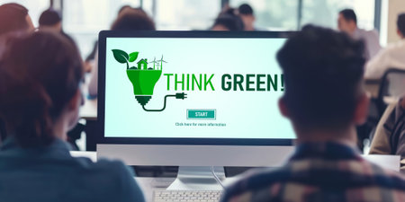 Green business transformation for brisk corporate business to thank green marketing strategyの素材