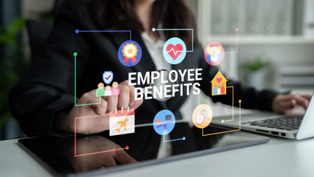 Employee benefits program supports corporate wellness, work-life balance, and employee satisfaction Parseの写真素材