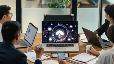 Cloud computing software for brisk remote work and personal data storageの素材