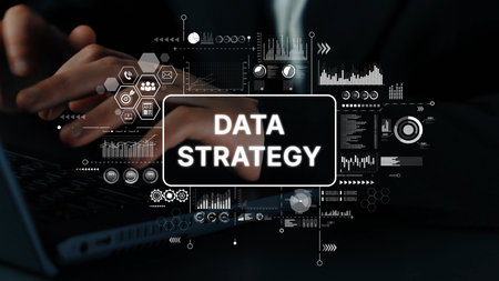 Engaging in Data Strategy with Analytical Insights and Digital Visualization Concepts. Asymptotic smart data analytic.の写真素材