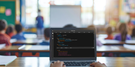 Software development programming on computer screen for brisk application and program codingの素材