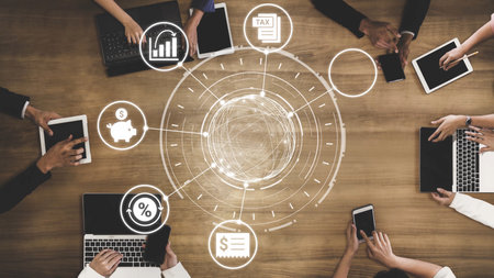 Accounting technology transforms how accounting income expense operates. With digital calculation cloud accounting, business adopt accounting technology to improve credit and debt accuracy. Funnelの写真素材