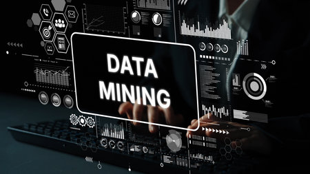 Modern Data Mining Concepts with Digital Graphics and Analytics Representation in Technology Environment. Asymptotic smart data analytic.の写真素材