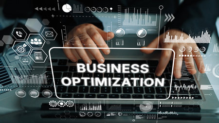 Business Optimization with Data Analysis and Metrics Visualization for Modern Enterprises and Professionals. Asymptotic smart data analytic.の写真素材