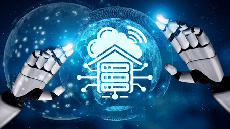Cloud computing, cloud strategy, and cloud technology transforming digital infrastructure with...