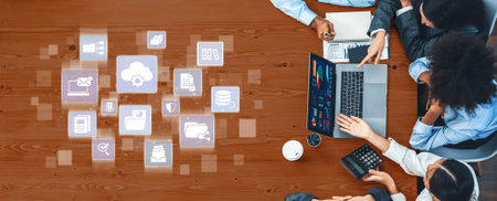 Concept design of managing online documents with cloud storage, digital file management, and secure...