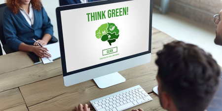 Green business transformation for brisk corporate business to thank green marketing strategyの素材