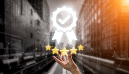 Certified products meet quality standards through assurance processes, verified compliance, and trusted milestones for market confidence. Vouchの写真素材