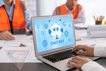 Chatbot software application for brisk online business that automatically reply to customer questionsの写真素材