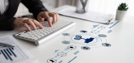 Financial investment strategy for business growth and wealth management. A concept of funding, stock market analysis, and global economic growth. Motifの写真素材