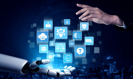 AI virtual assistant chatbot uses generative AI, LLM deep learning, and prompt engineering to...