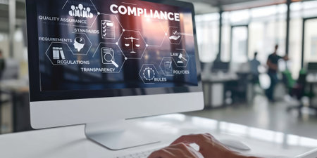 Compliance system for brisk online corporate business to meet quality standardの素材