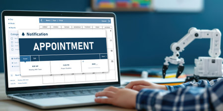 Online applointment booking calendar for brisk regristration on the internet websiteの素材