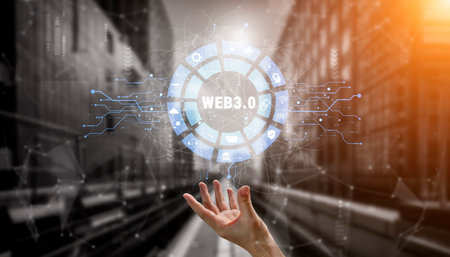The Web 3.0 technology ecosystem and its digital applications. An interface showcasing the various...