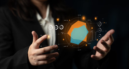 Big data and analytics support real-time insights, predictive modeling, and data-driven decisions for business intelligence and growth.の写真素材