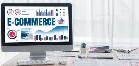 E-commerce data software provide brisk dashboard for sale analysis to the online retail businessの写真素材
