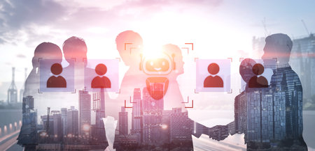 AI is selected to replace human employees, illustrating automation and workforce transformation driven by artificial intelligence in digital operationsの写真素材