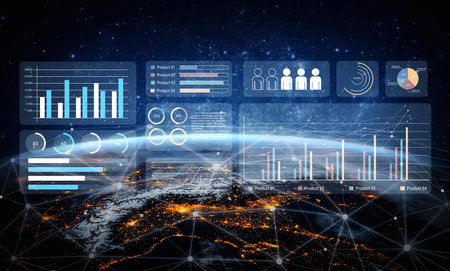 Modern dashboard interface showing performance metrics, data charts, and trend analysis for product...