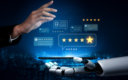 AI enhances customer review and rating system by analyzing review, rating, and customer feedback for...