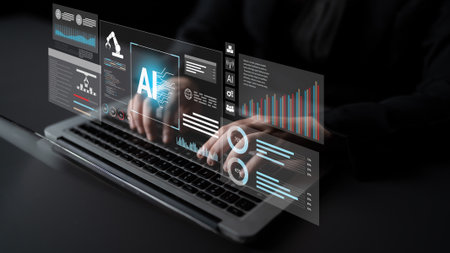 Artificial intelligence improves industrial automation, optimizing data analytics, precision robotics, and smart factory operations to enhance performance, productivity, and workflow efficiency. Parseの写真素材