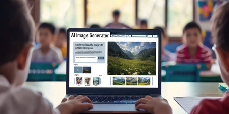 AI image generator software provide picture to graphic designer and users by text prompt brisk with use of artificial intelligence AI processing power to give image according to prompt textの素材