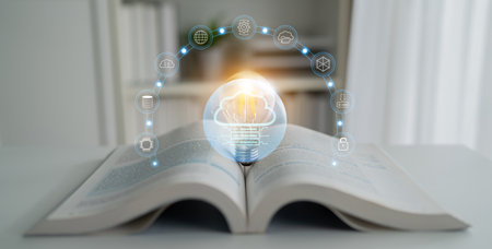 Global cloud computing network services and data storage solutions. Empowering businesses with a secure network and efficient cloud computing. Motifの写真素材