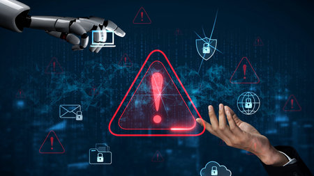 AI detects cybersecurity threats by monitoring system behavior, identifying anomalies, blocking...