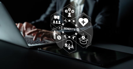 Employee benefits program enhances workplace productivity, engagement, and employee satisfaction Parseの写真素材