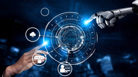 Cloud computing, cloud strategy, and cloud technology transforming digital infrastructure with...