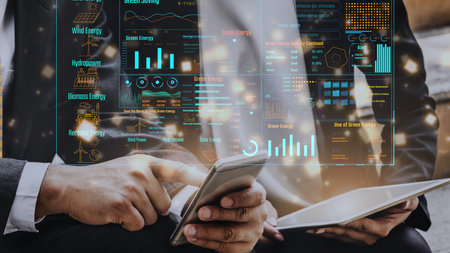 Sustainable business practices, green innovation, eco-friendly solutions, climate action, and long-term sustainability strategies supporting environmental goals and corporate responsibility.の写真素材