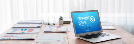 Software update on computer for brisk version of device software upgrade