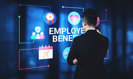 Employee benefits program supports corporate wellness, work-life balance, and employee satisfaction Parseの写真素材