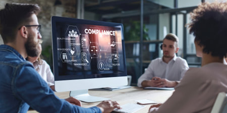 Compliance system for brisk online corporate business to meet quality standardの素材