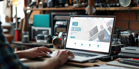 Website design software provide brisk template for online retail business and e-commerceの素材