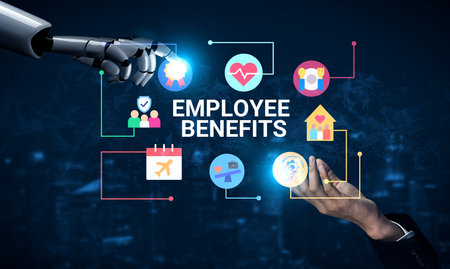 Artificial intelligence supports employee benefits program and corporate wellness to improve satisfaction Parseの写真素材