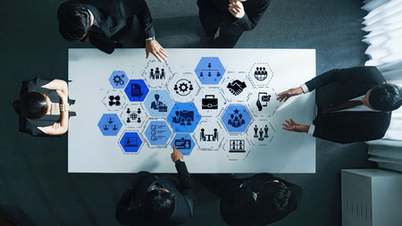 Digital recruitment and online hiring, virtual headhunting, smart recruitment platforms, talent...
