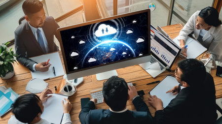 Cloud computing software for brisk remote work and personal data storageの素材