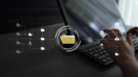 Online folder management for digital file organization, document folder access, cloud-based folder...