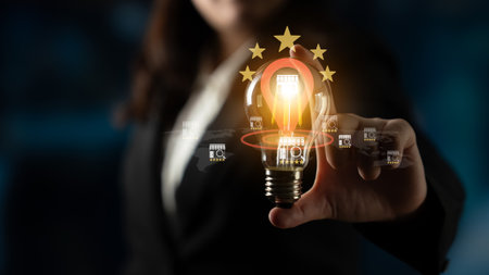 Local business ranking concept highlights brand visibility, location optimization, and customer engagement, helping companies attract nearby clients and improve reputation. Parseの写真素材