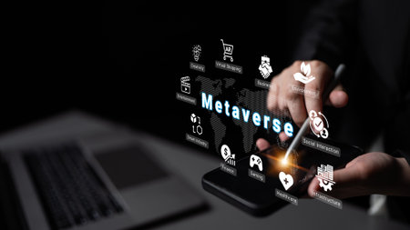 Metaverse ecosystem enhances digital interaction, virtual environments, and immersive experiences Parseの写真素材