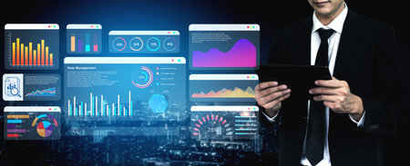 Data management enables efficient analytics, trend tracking, and performance monitoring for business strategy Parseの写真素材