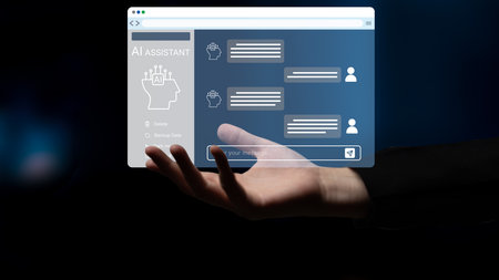AI chatbot using prompt engineering and LLM deep learning delivers explainable generative AI for smarter, more efficient business support.の写真素材