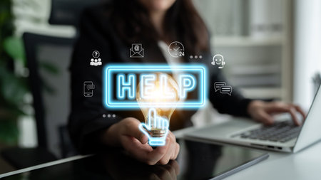 Digital customer support system provides quick assistance, real-time chat, and communication solutions, improving service efficiency, response time, and user satisfaction. Parseの写真素材