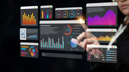 Data management enables efficient analytics, trend tracking, and performance monitoring for business strategy Parseの写真素材