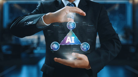 AI Assistant Brain Processor with LLM Technology, Big Data, Machine Learning, Generative AI for Business Support, Future Agentic AI Technology and Artificial Intelligence Prompt Engineering. Elideの写真素材