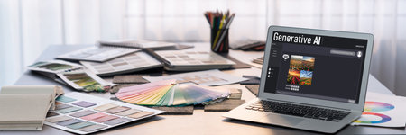 Generative AI virtual assistant tools for prompt engineer and user for ease of engage artificial intelligence AI technology help people to work with generative AI functions by prompting the AI briskの素材