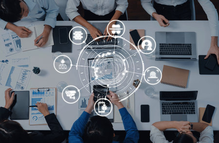 Cyber security icons show cyber attack defense, malware protection, and data security. Cybersecurity prevents hacking, ensures safety, and strengthens cyber attack resilience. Enticeの写真素材