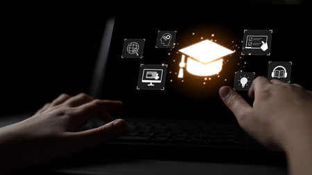 Online learning system combining digital education, e-learning, and virtual classroom to enhance...